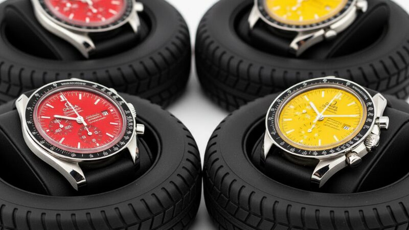 オメガ スピードマスター シューマッハ限定モデル(赤と黄の文字盤)