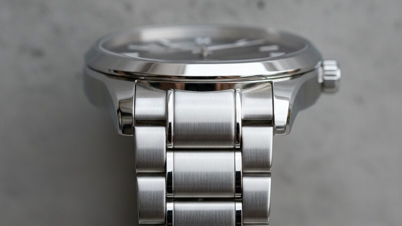 ステンレススティール製ドレスウォッチの輝き