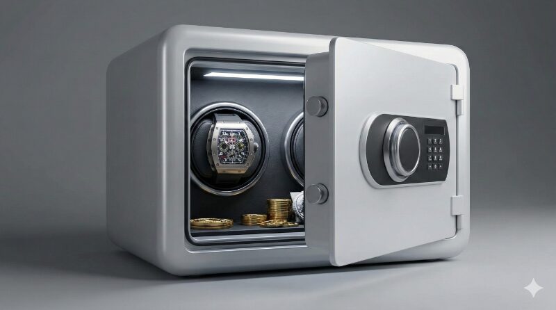 高級金庫に保管されたリシャール・ミルの時計