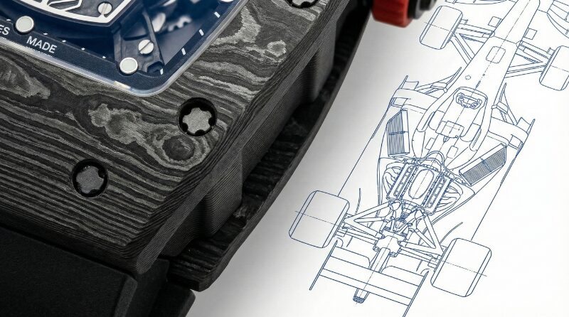 カーボンTPT®の素材とF1マシンの設計図