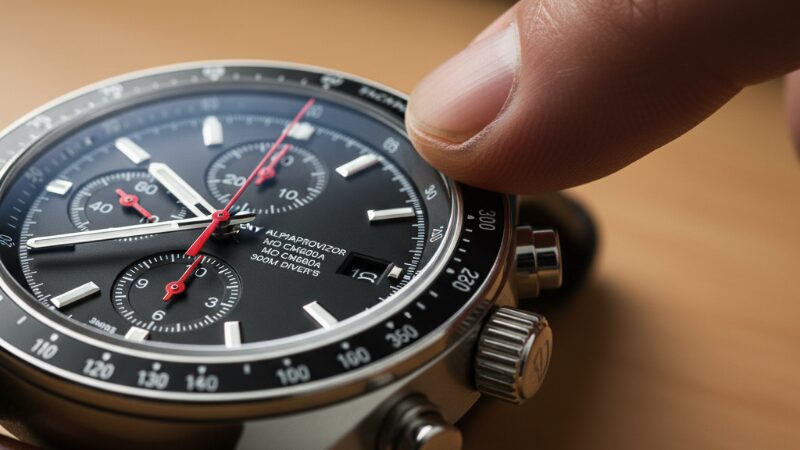 ロレックスCal.4130ムーブメントの垂直クラッチ機構のクローズアップ