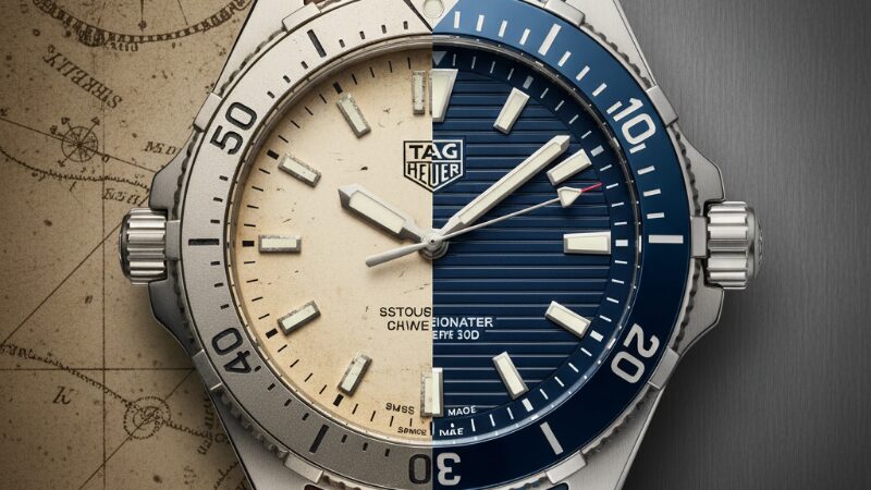タグ・ホイヤー アクアレーサーの歴代モデルの進化を示すイメージ