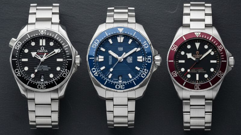 アクアレーサー、シーマスター、ブラックベイの3つのダイバーズウォッチ