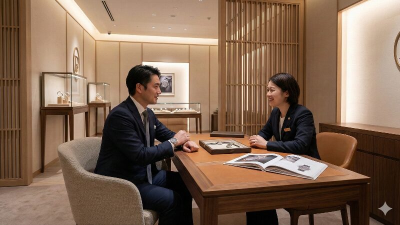 2025年にオープンしたパルミジャーニ・フルリエ銀座ブティックの洗練された店内