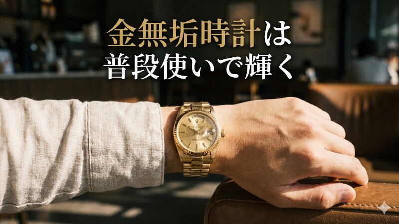 金無垢時計は普段使いで輝く