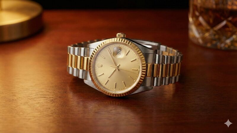 1980年代バブル期を象徴するゴールドとステンレスコンビの豪華な腕時計