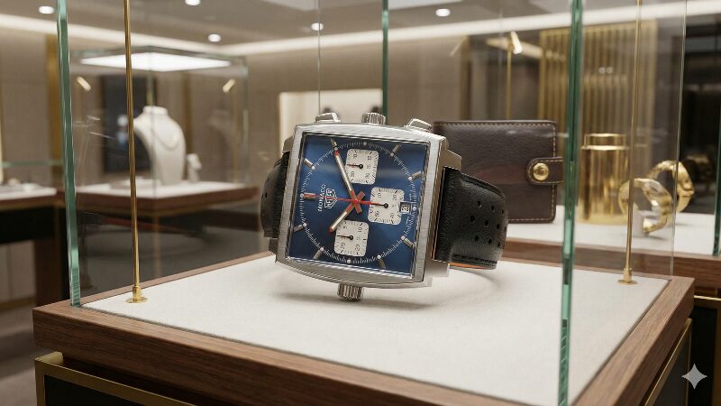 高級時計店のようなディスプレイに収められた資産価値を感じさせるモナコ
