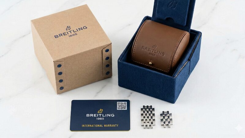 箱や保証書がすべて揃ったナビタイマーのフルセット