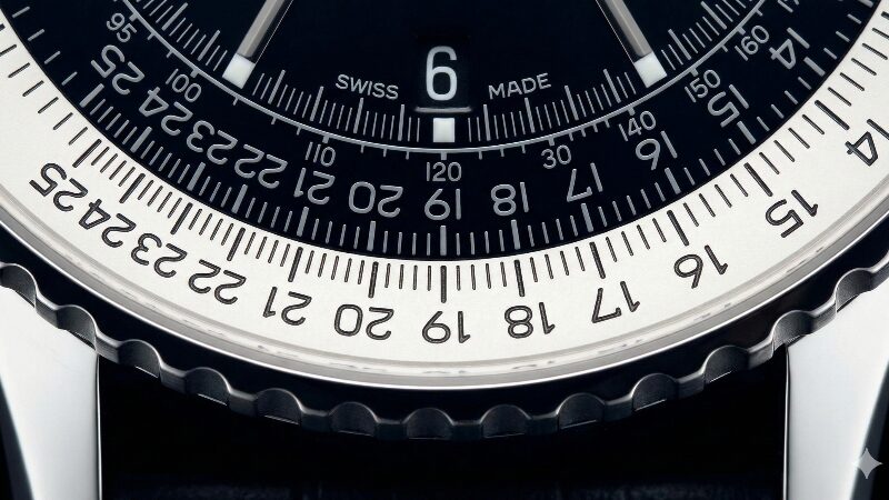 精密な回転計算尺ベゼルの拡大画像 生成画像プロンプト