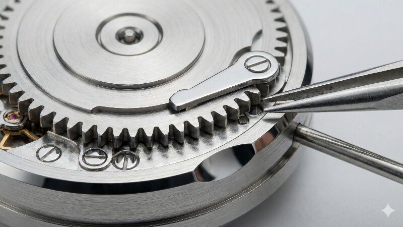 伝統的な48ヶ月カムとレバーが連動する永久カレンダーの基本構造