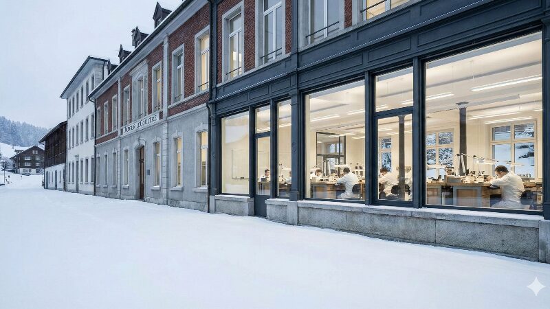 スイスのジュウ渓谷にあるジャガー・ルクルトのマニュファクチュール(工房)の外観