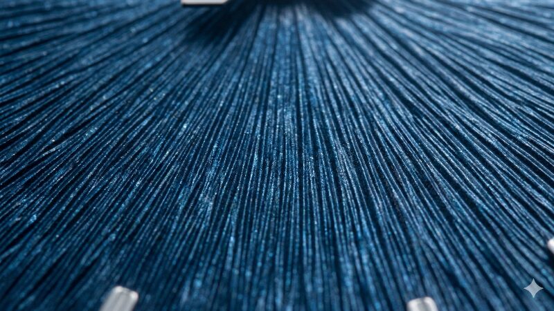 ワシの虹彩をモチーフにした独特なサンバースト模様の文字盤