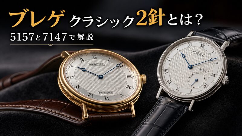 ブレゲ クラシック5157と7147を並べた2針モデルの比較アイキャッチ画像