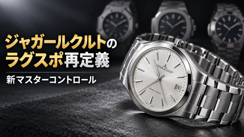 ジャガー・ルクルト新型マスター・コントロール・クロノメーターの一体型ブレスレットを接写したアイキャッチ画像
