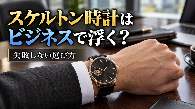 白いシャツの袖口からオープンハート腕時計が覗くビジネスパーソンの手元、職場での印象を象徴する構図